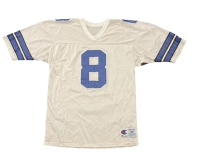 Camiseta Dallas Cowboys Troy Aikman Campeón Grande Para Hombre Talla 44 Blanca Foto 1 de 4