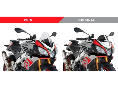 Parabrisas Pantalla Puig Z-Racing Negro para Aprilia Tuono V4 1100 Fábrica (15-20) Foto 1 de 4