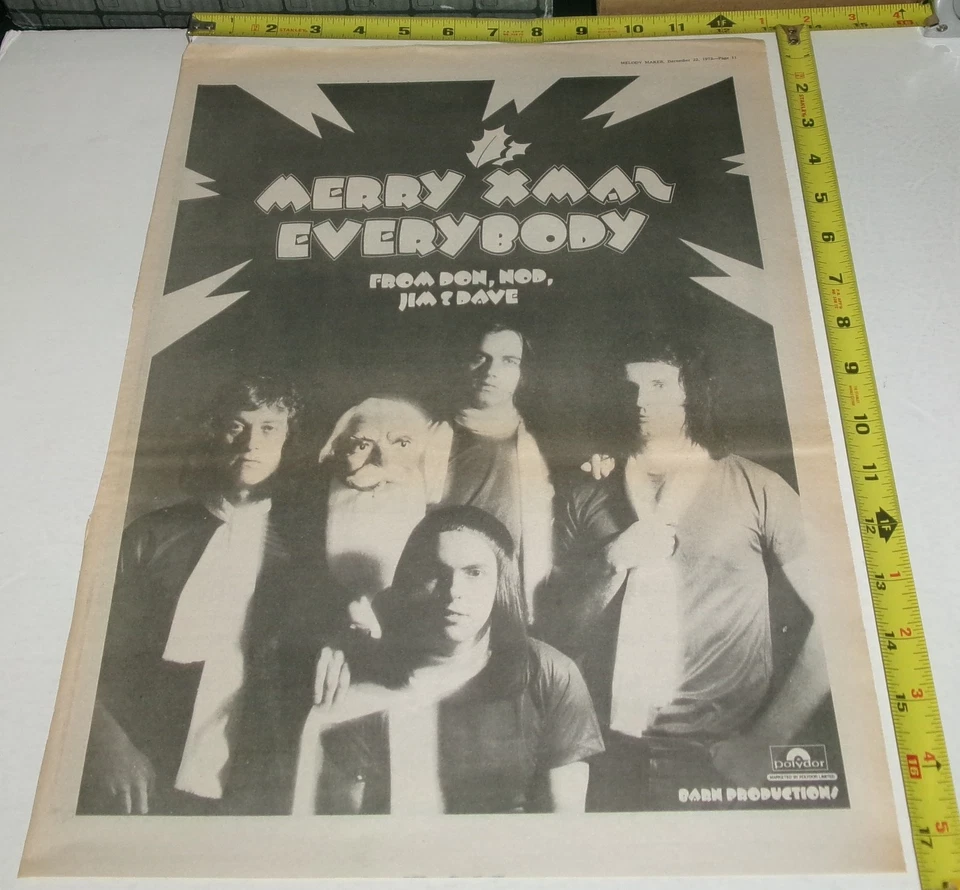 SLADE Vintage Original AD Advert Single  1973 Merry Christmas Everybody Glam #2 - Image 1 of 1