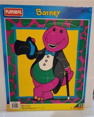 Barney Dinosaurio "Todo Vestido" Rompecabezas Gigante De Colección 1993, 11.5"x15"  Foto 1 de 4