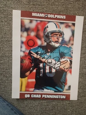 Chad Pennington - FIRMADA - Foto 8x10 - Miami Dolphins - A Frederic Forrest  Foto 1 de 2