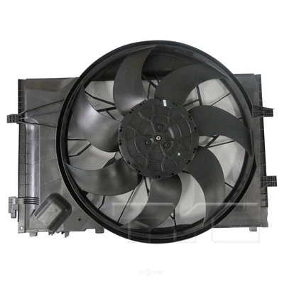 Radiador duplo e ventilador condensador compatível com 2001-2007 Mercedes-Benz C320 C240 C230 TYC - Imagem 1 de 3