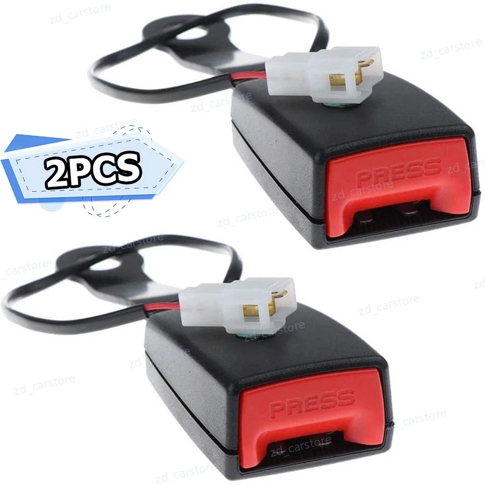 Cable de advertencia conector hebilla cinturón de seguridad conductor delantero universal 2 piezas Foto 1 de 4