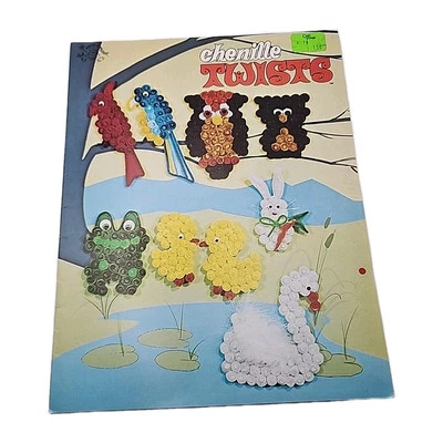 Chenille Twists Vintage Crafting Instruction Pattern Pipe Cleaner 1976 Booklet - Image 1 of 4
