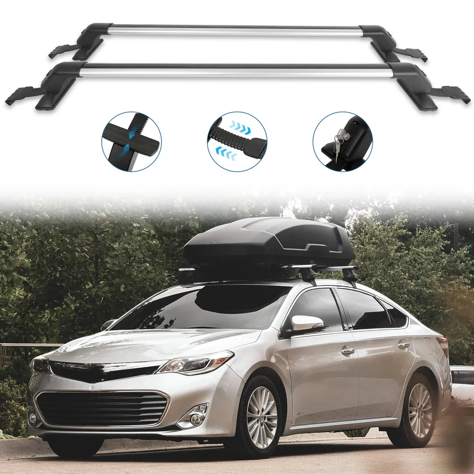 Top Roof Rack Cross Bars Luggage Cargo Carrier For Toyota Avalon Sedan 2005-2025 — 第 1/4 张图片