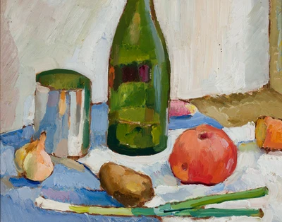 Zygmunt Waliszewski - Still life with a green bottle, Museum quality art print - Image 1 of 2