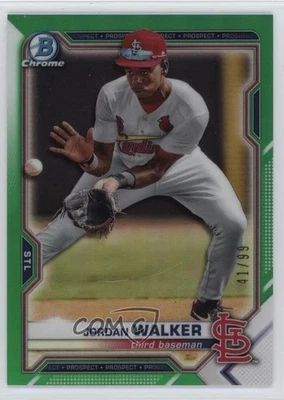 2021 Bowman Chrome Prospects Green Refractor /99 Jordan Walker #BCP-236 - Image 1 of 2
