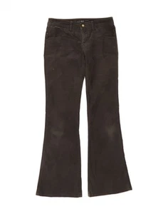 ARMANI Womens Flare Corduroy Trousers W26 L30 Grey Cotton CX25 - Picture 1 of 4