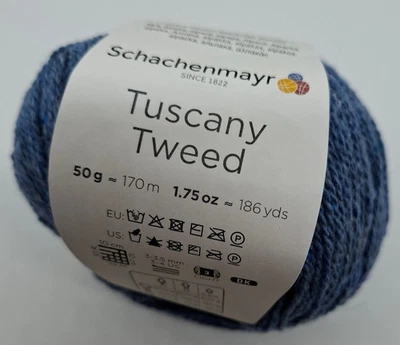 (190 €/kg): 50 g Schachenmayr TUSCANY TWEED, Fb. 052 blau #7701 - Bild 1 von 3