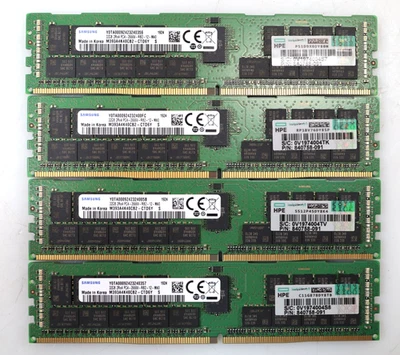LOT 4x 32GB (128GB) Samsung M393A4K40CB2-CTD PC4-2666V ECC DIMM Server Memory - Image 1 of 2