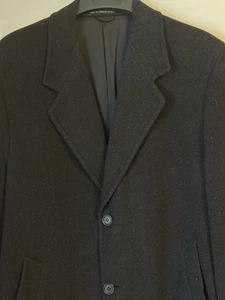 Vintage London Fog Wollmantel Herren 42R schwarz grau klassischer Mantel - Bild 1 von 13