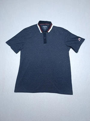 Jack&jones Polo Shirt Men Cotton Short Sleeve Tg L Navy Blue - Immagine 1 di 4