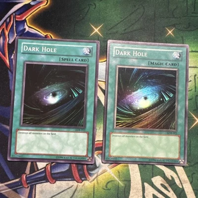 Yugioh! Dark Hole LOB-052 x2 Super Rare Unlimited LP/HP - Image 1 of 4