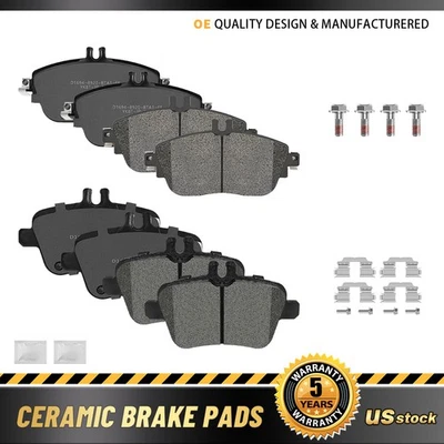 前后陶瓷刹车片套件适用于梅赛德斯-奔驰 B250e CLA250 GLA250 QX30 — 第 1/4 张图片