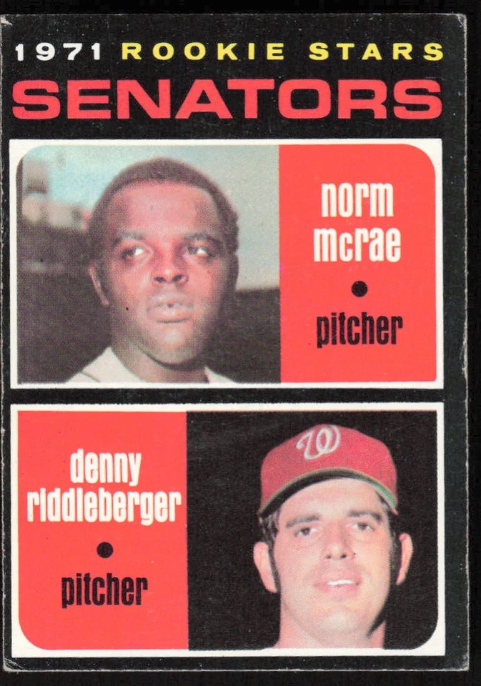 1971 Topps #93 Senators 1971 Rookie Stars (Norm McRae) (JB4) - Image 1 of 2