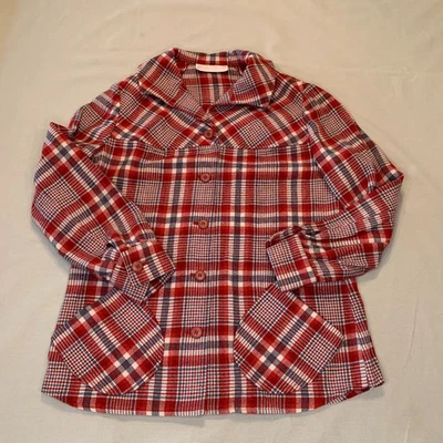 Chaqueta Blazer Pequeña De Colección Pendleton Para Mujer Lana Virgen Roja A Cuadros EE. UU. (Leer) Foto 1 de 4