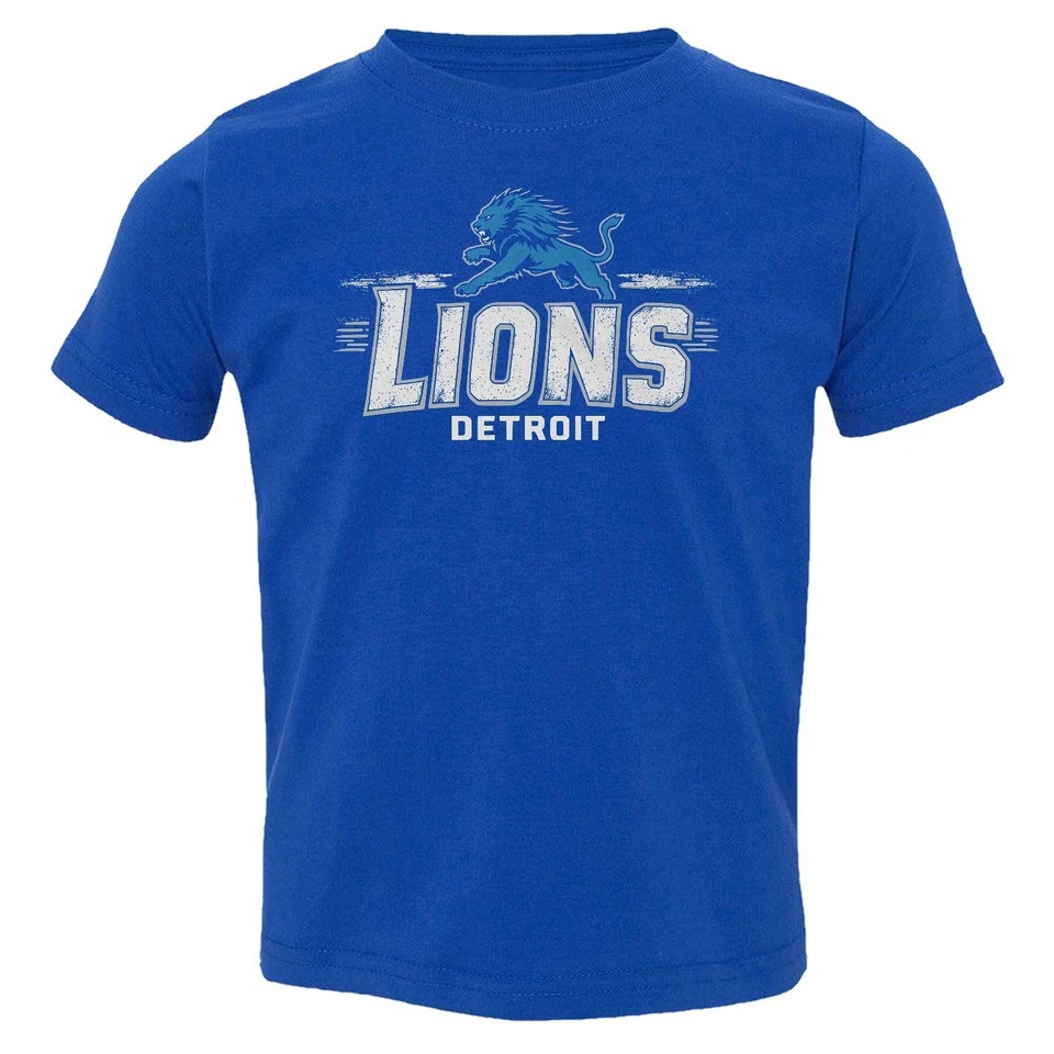Gráfico inspirado en el león - Camiseta homenaje deportivo de Detroit para niños pequeños Foto 1 de 1