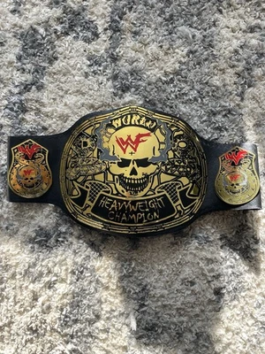 WWF Smoking Skull Stone Cold Steve Austin Championship Replica On Real Leather - Image 1 of 2