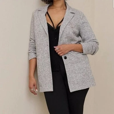 TORRID Studio Double Knit Boyfriend Blazer Jacket Top Relaxed 00 Medium Large 10 - Image 1 of 4