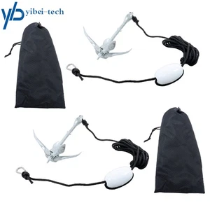 Fit For Grapnel Boat Marine Kayak Anchor Set White Folding 1.5KG 2-Pack - Picture 1 of 10