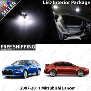 Mitsubishi Lancer Sedan 4 Door White LED Interior Light Bulb Package Set - Picture 1 of 1