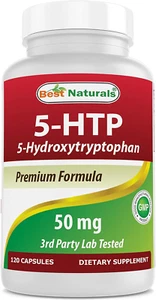 5-HTP 50 mg Dietary Supplement, 120 Capsules - Picture 1 of 12