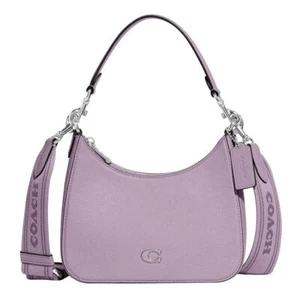 Coach Unisex Hobo Crossbody Bag Signature Canvas Soft Purple CJ842 - Bild 1 von 4