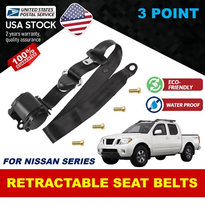 Cinturón de seguridad retráctil 3 puntos coche vehículo ajustable para Nissan Xterra 2000-15 Foto 1 de 4