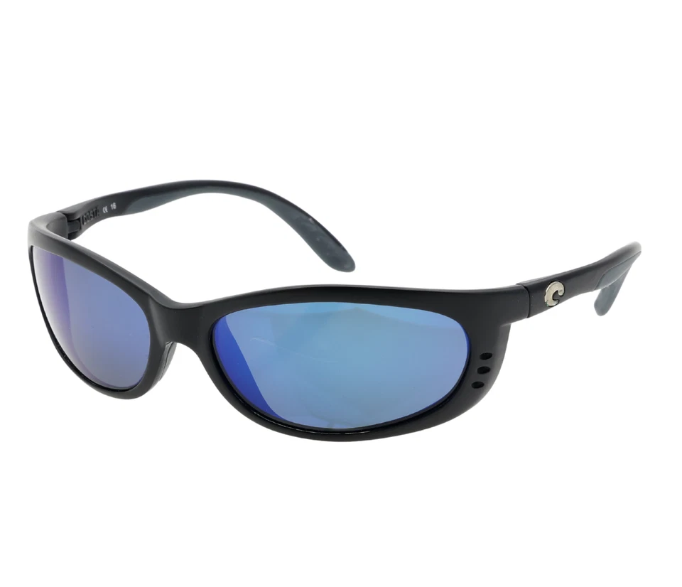 Gafas de sol polarizadas Costa Del Mar R1426 para hombre mate negro/azul espejo 61 mm Foto 1 de 4