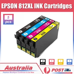 5x 812XL 812 XL Compatible Ink Cartridges For EPSON WF3820 WF3825 WF4830 WF4835 - Picture 1 of 15