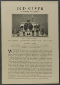 Argento antico da collezione - fuori stampa da The Mentor, 15 maggio 1916 di Singleton - Foto 1 di 5