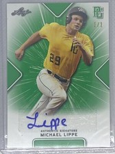 2021 LEAF PERFECT GAME NATIONAL SHOWCASE BLANK BACK GREEN 1/1 AUTO MICHAEL LIPPE