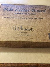 Rustic Wood Frame Gray Felt Letter Board 10x10 inches. by whoaon