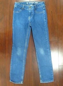 CAT AND JACK Medium Wash Blue Jeans Straight Pants Girls Size 7 Super Stretch EX - Picture 1 of 3