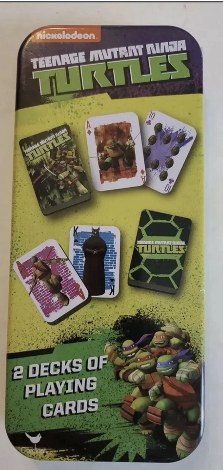 Teenage Mutant Ninja Turtles 2 Decks of Playing Cards in Collectible Tin
