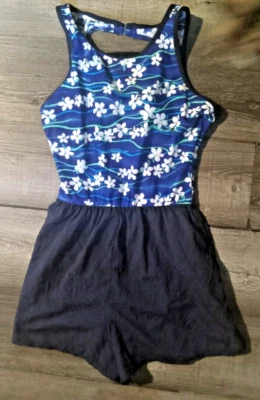 Traje de baño Le Cove Modest de una pieza mameluco de natación pantalones cortos talla 8 pequeño mediano NUEVO Foto 1 de 4