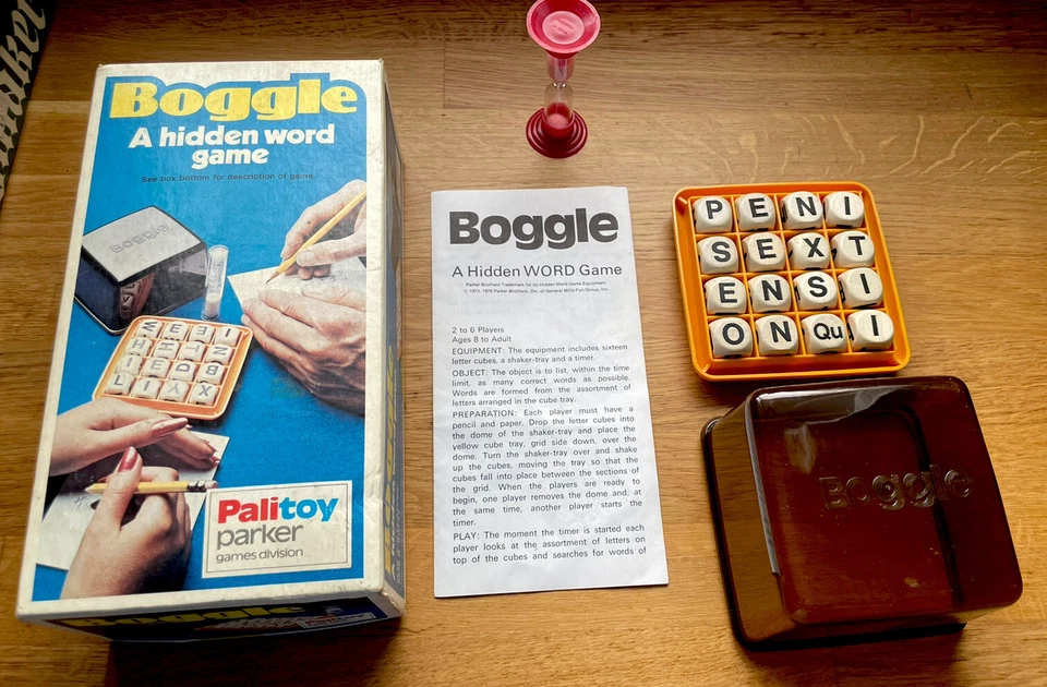 BOGGLE Hidden WORD Game By Palitoy Parker Brothers - Vintage From 1976 Exc - Image 1 of 1