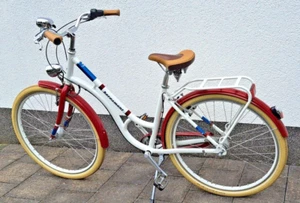 Fahrrad Damenrad BERGAMONT * Farbe rot-weiß-blau * Rahmenhöhe 48cm * wie neu - Bild 1 von 17