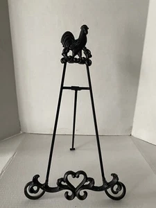 Cast Iron Rooster Cookbook Holder - Picture 1 of 5