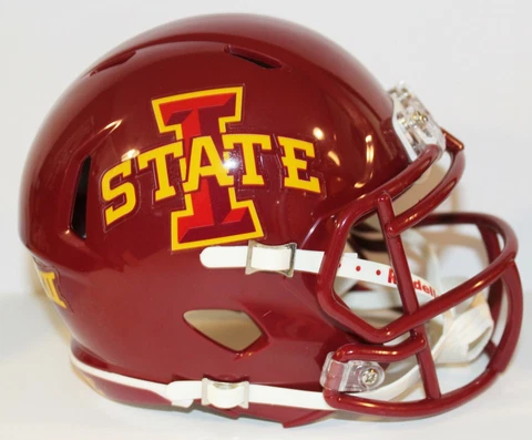 2018 Iowa State Cyclones Custom Riddell Mini Helmet vs Oklahoma Cover
