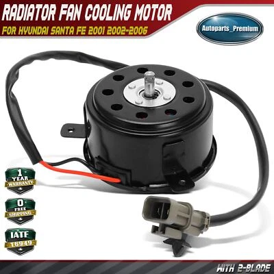 Motor ventilador radiador para Hyundai Santa Fe 2001 2002 2003 2004-2006 con 2 aspas Foto 1 de 4