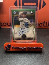 2023 Bowman Chrome Abner Uribe Green Refractor 1st Auto #’d /99 #CPA-AU Brewers