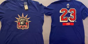 NY RANGERS SHIRT ADIDAS ADAM FOX #23 LADY LIBERTY SIZE XL MSG HOCKEY - Picture 1 of 6