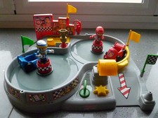 Fisher-Price World of Little People Eddie's Race Track with cars & drivers