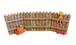 Statuina Sarah's Attic Snowonders HARVEST FENCE autunno Ringraziamento in scatola HTF - Foto 1 di 13
