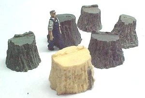 Stumps Assortment #5 cast resin All Scales see chart O,S,HO,HOn3 logging scenery - Picture 1 of 5