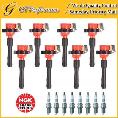 Performance Ignition Coil & NGK Spark Plug 8PCS for BMW 540i 740i/ Range Rover - Image 1 of 4