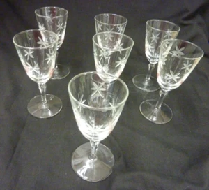 VINTAGE CANDLELIGHT LIBBEY GLASS COMPANY WINE GLASSES SET OF 7 - Picture 1 of 9