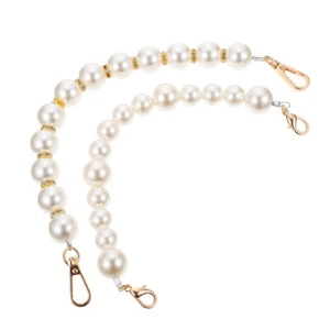 2 Pcs Pearl Chain Bag Replacement Supply Shoulder Cross Body Strap - Bild 1 von 12