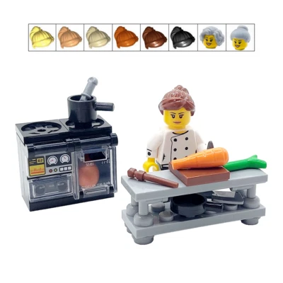 Genuine LEGO® Chef Cook Gift Female Minifigure Kitchen Oven Food Mothers Day 2 - Image 1 of 4